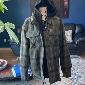 Tony Hawk Green Plaid Shirt Jacket